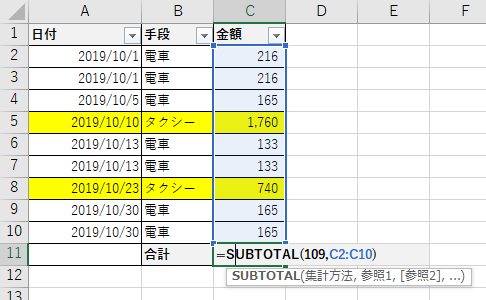 エクセル Excel 2016 for Mac：条件に満たす数値の合計を求めるには