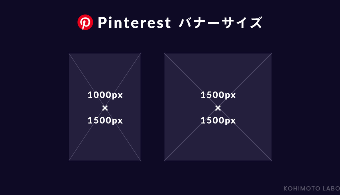 SNSバナーデザイン　Pinterestバナーサイズ